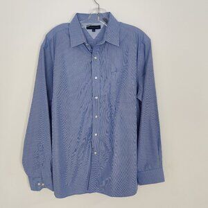 Tommy Hilfiger Men's Button Down Dress Shirt Sz 17 Office Old Money 100% Cotton